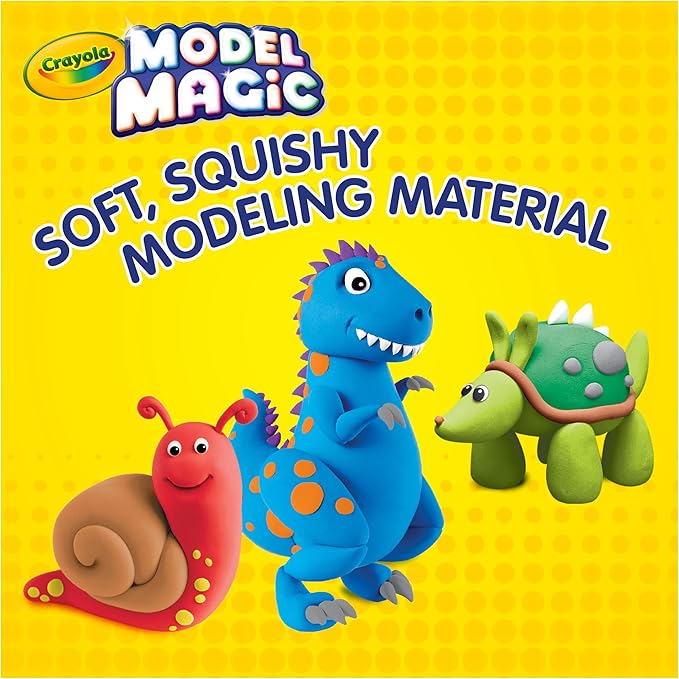 Crayola Model Magic White, 4‑Pack (8 oz Each), Air‑Dry Modeling Material for Kids, Soft Sculpting & Craft Clay Alternative, Reusable Art Material, Ages 3+