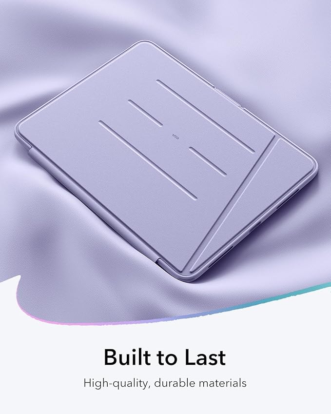 ESR for iPad Air 13 Inch Case M4/M3/M2 (2026/2025/2024), Vertical Stand Cover, Multi Stand Angles, Ultra-Stable Case with Pencil Holder, Flip Series, Light Purple