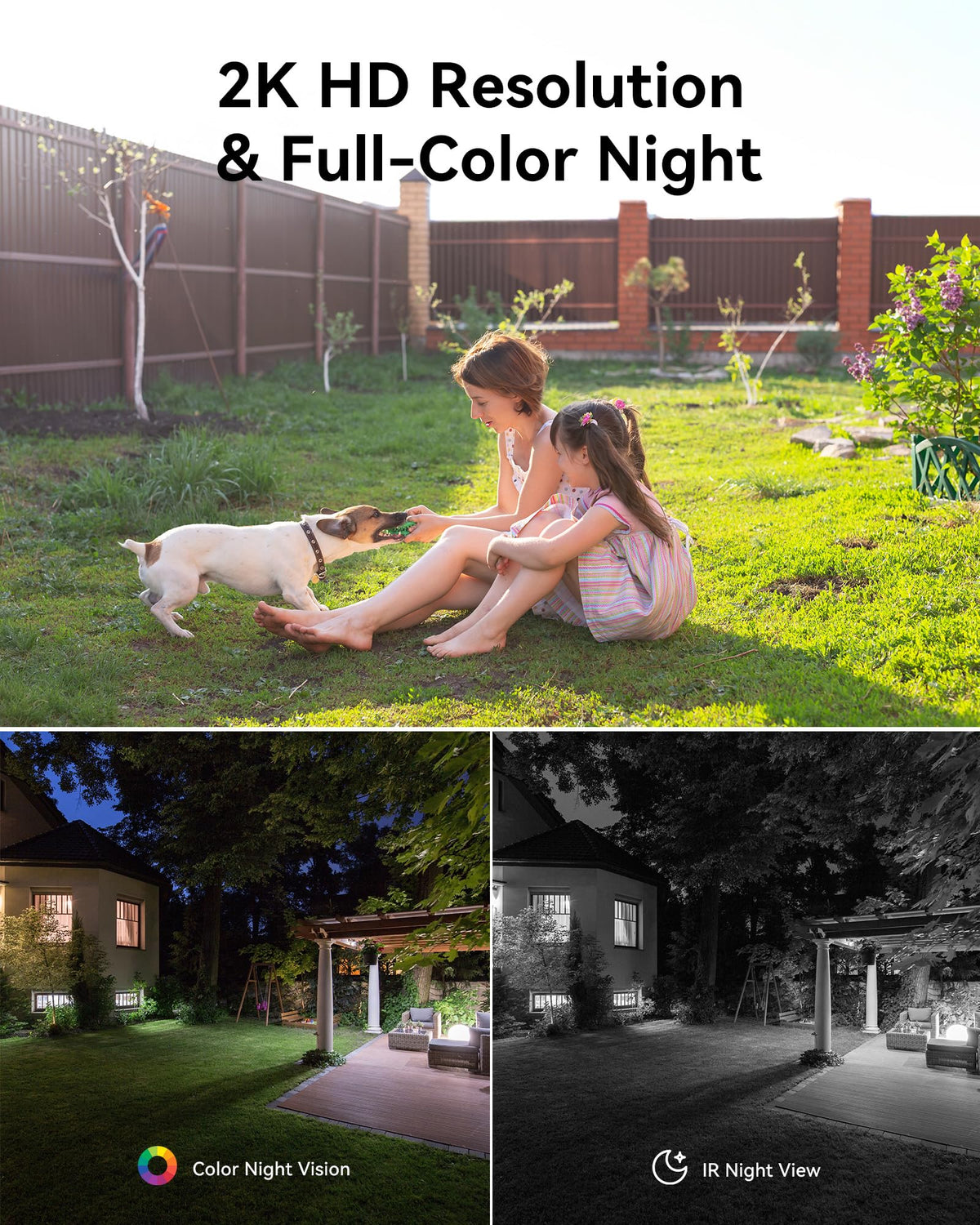LIWAN Solar Security Cameras Wireless Outdoor, 360° View PTZ Camera for Home Security, 2K HD Color Night Vision, AI Human Detection, IP66 Weatherproof, 2.4GHz WiFi Only
