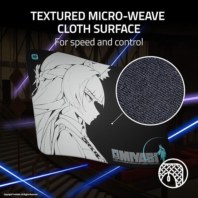 Razer Gigantus V2 Soft Gaming Mouse Pad (Medium): Textured Micro-Weave Cloth Surface - Thick, High-Density Rubber Foam - Anti Slip Base - Zenless Zone Zero Edition