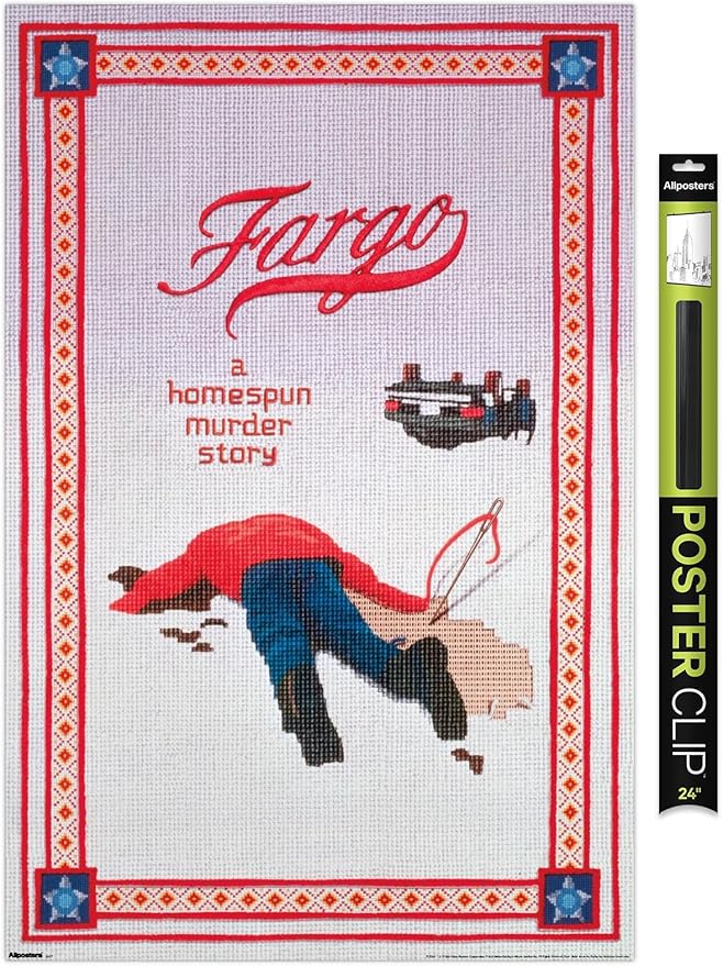 Fargo (1996) - One Sheet Wall Poster, 34L" x 22.4W", Premium Poster & Clip Bundle
