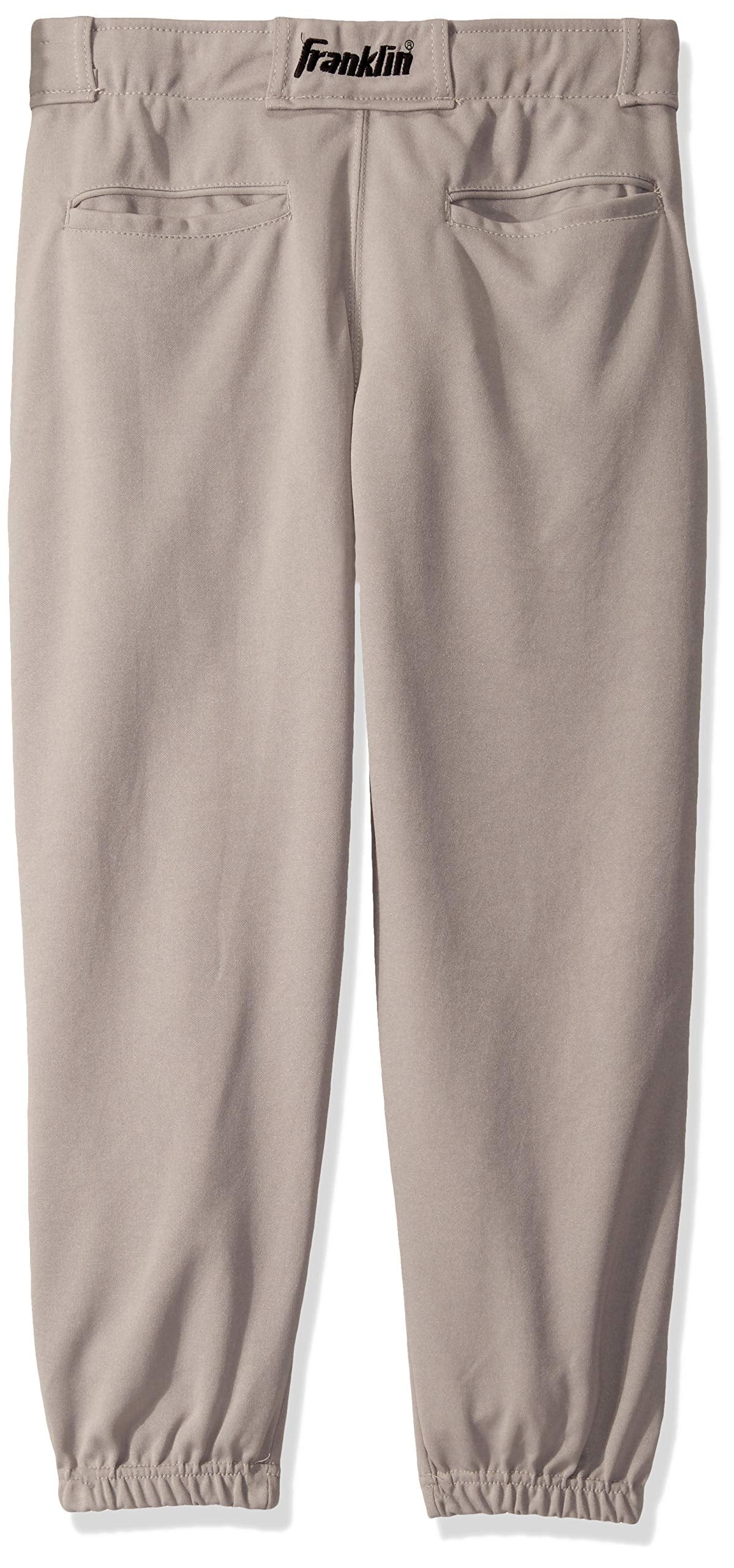 Franklin Sports Classic Fit Deluxe Youth Baseball Pants, Small, Gray