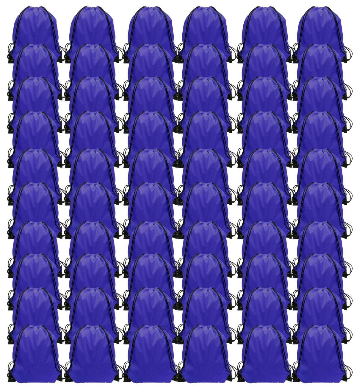 GoodtoU Drawstring Bags Bulk, 60 Pcs Draw String Bags Cinch Bag Drawstring Gym Bag Sackpack Backpack for Women Men, Blue