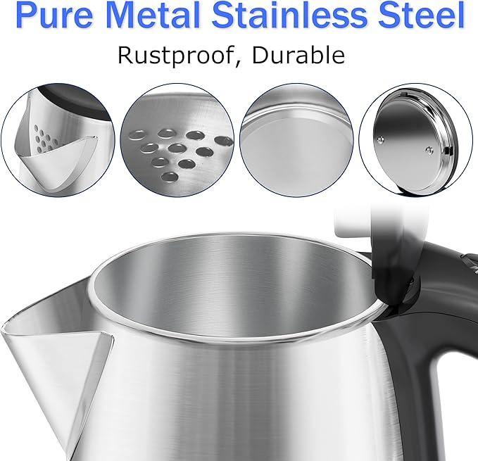 Stariver 2.5L Large Electric Kettle, BPA-Free Stainless Steel Water Kettle