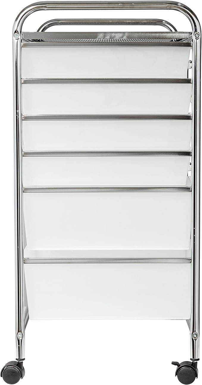 Honey-Can-Do Rolling Storage Cart and Organizer with 12 Plastic Drawers
