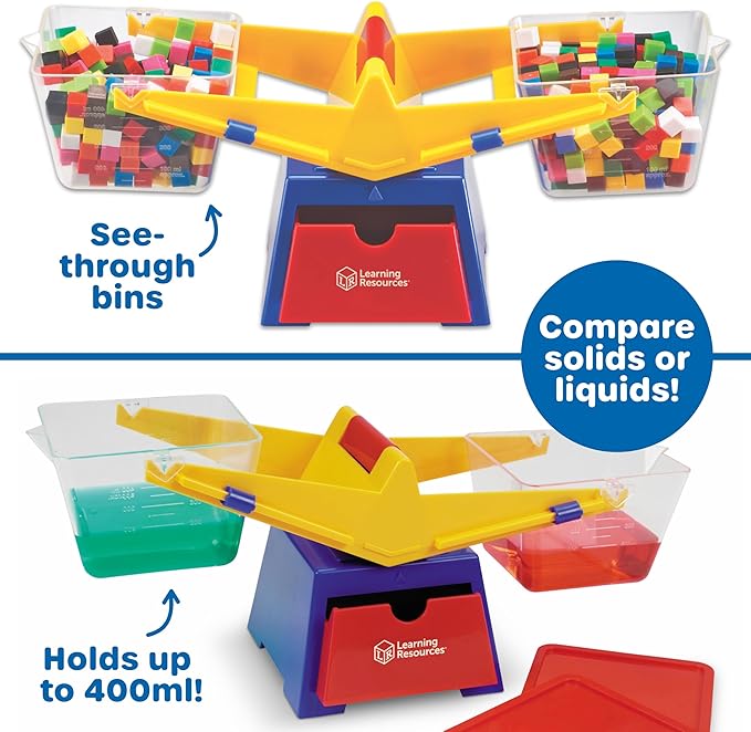 Learning Resources Primary Bucket Balance Teaching Scale - Teacher Supplies, Classroom Must Haves, Preschool Activities, Back to School, Math Manipulatives, Teaching Supplies, Toddler Science