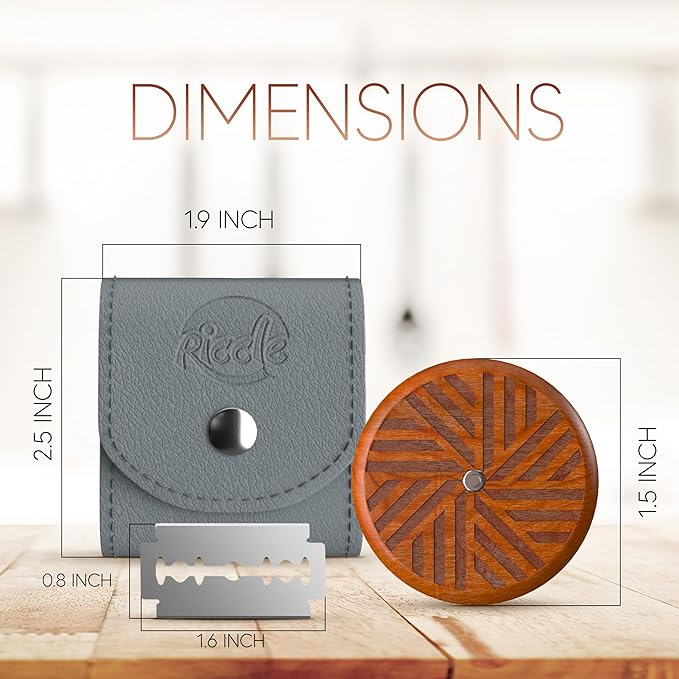 RICCLE Bread Lame Slashing Tool, Dough Scoring Knife with 15 Razor Blades (Brown)