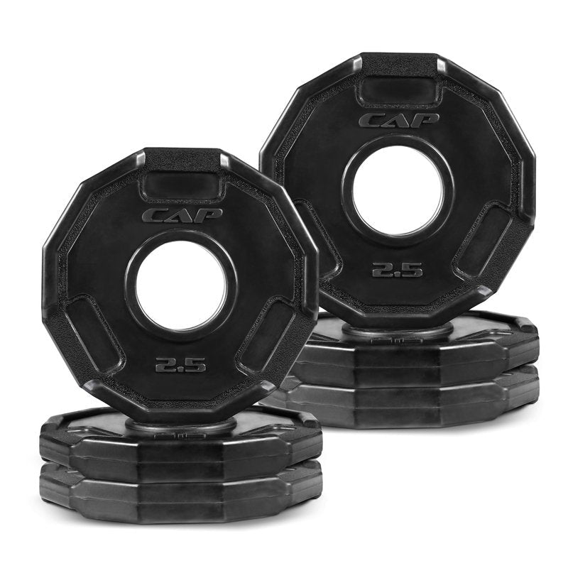 CAP Barbell 2.5 Lb 12-Sided Rubber Coated Olympic Weightlifting Grip Plate – SET(2.5 lb x 6)