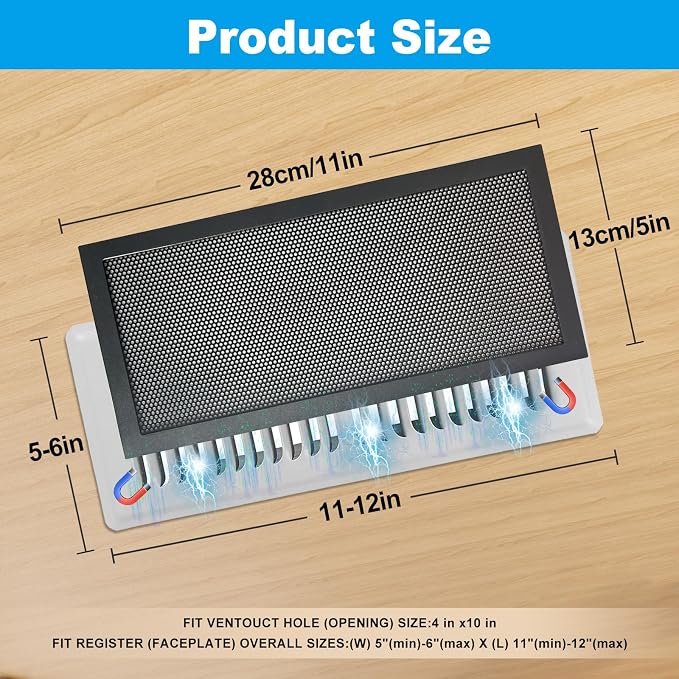 4-Pack 5"x11" Powerful Magnetic Vent Covers