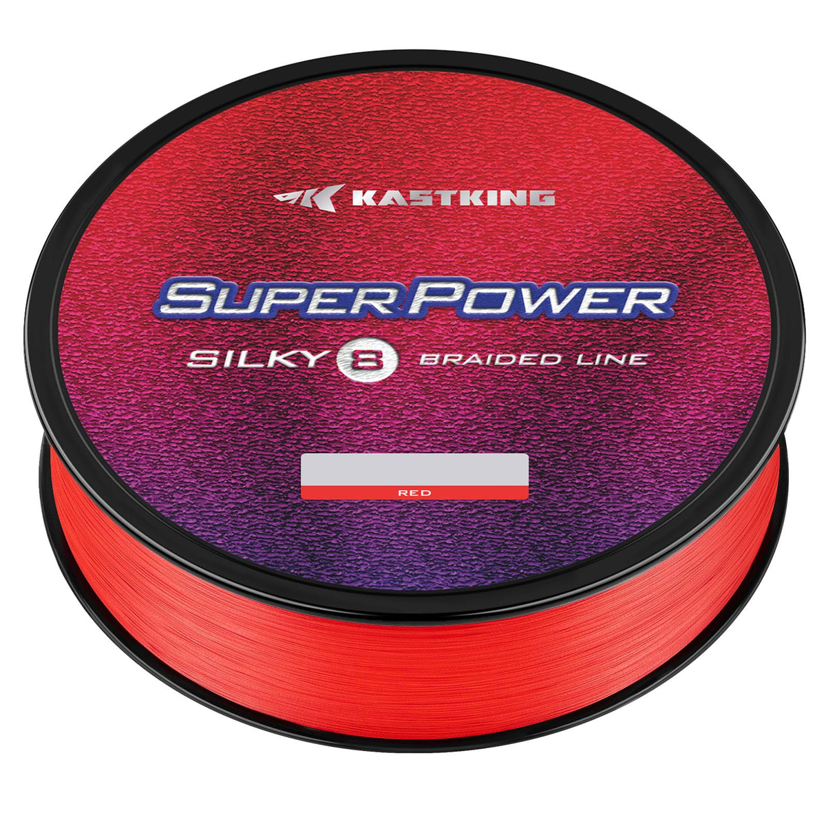 KastKing Superpower Silky8 Braided Fishing Line, Red, 8 Strands, 10 LB, 500 Yds
