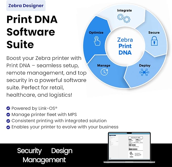 Zebra ZT231 Thermal Industrial Printer 4"| 203 DPI | No Ink Required | USB, Serial, Ethernet | Touch Color LCD | 1 Year Warranty | Thermal Transfer