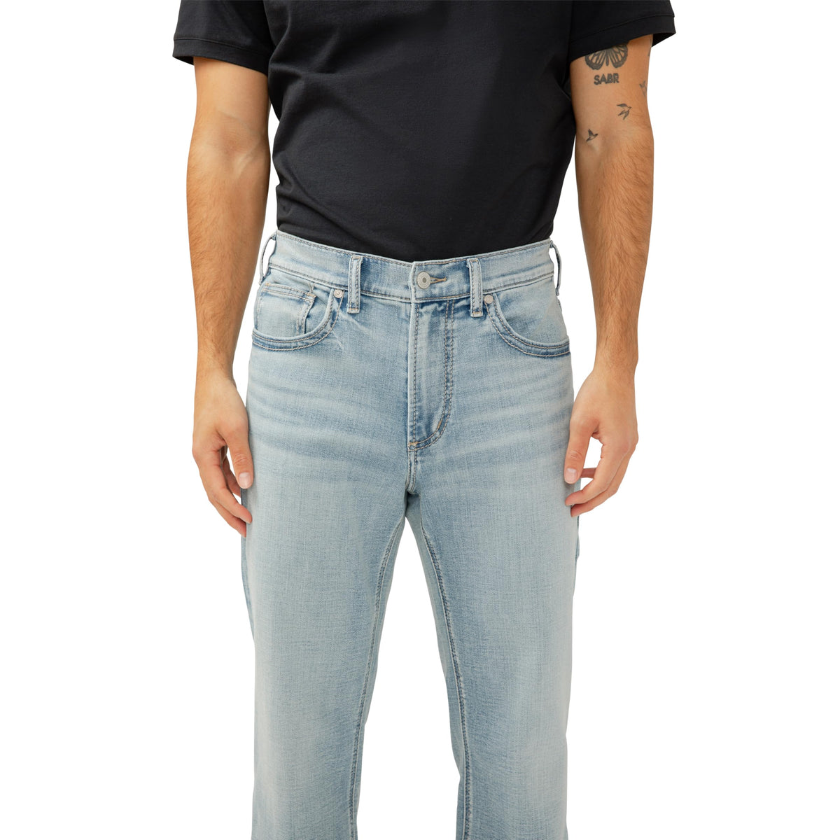 Silver Jeans Co. Men's Gordie Relaxed Fit Straight Leg Jeans, Groove, 36W x 30L