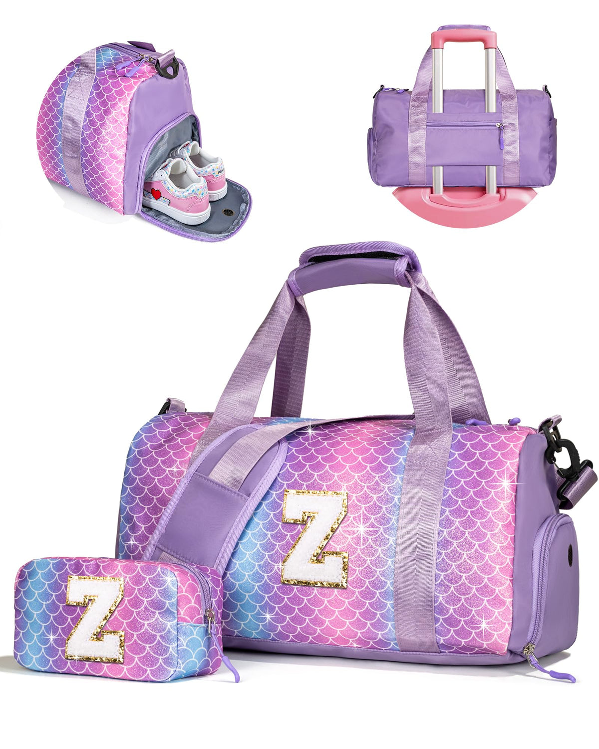 Vogewood Birthday Gift for Granddaughter-Girl Gym Bag with Shoe Compartment