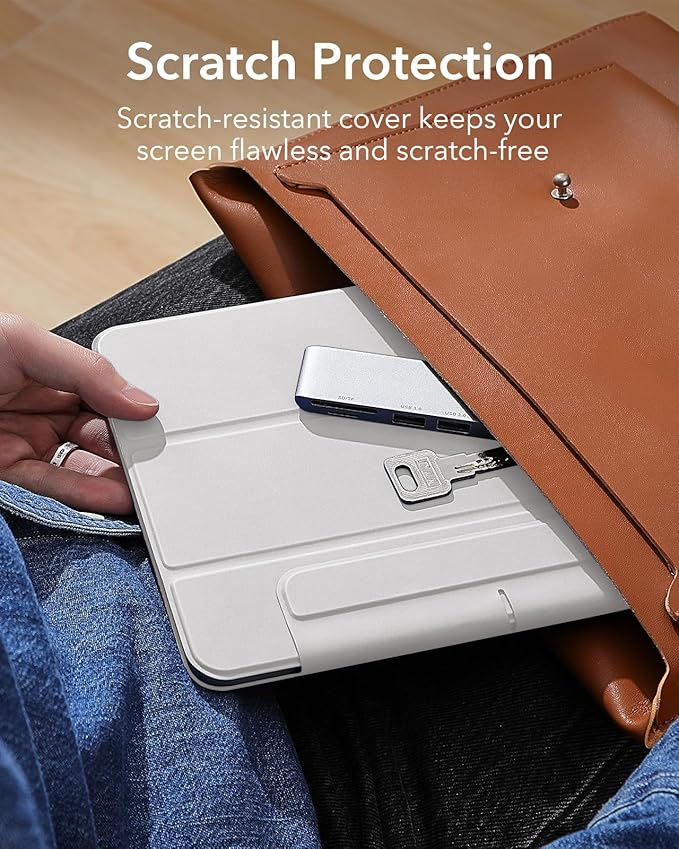 ESR for iPad Pro 13 Inch Case (M5/M4) 2025/2024, Powerful Magnetic Attachment, Slim Trifold Stand Case, Supports Pencil Pro & Pencil(USB-C), Auto Wake/Sleep, Rebound Series, Brilliant White