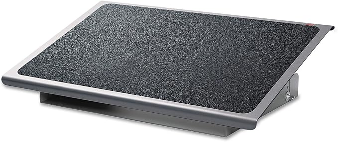 3M Foot Rest, Height and Tilt Adjustable, 22" Extra Wide Platform with Safety-Walk Slip Resistant Surface Provides Ample Room for Both Feet, Heavy Duty Steel Construction, Charcoal Gray (FR530CB)