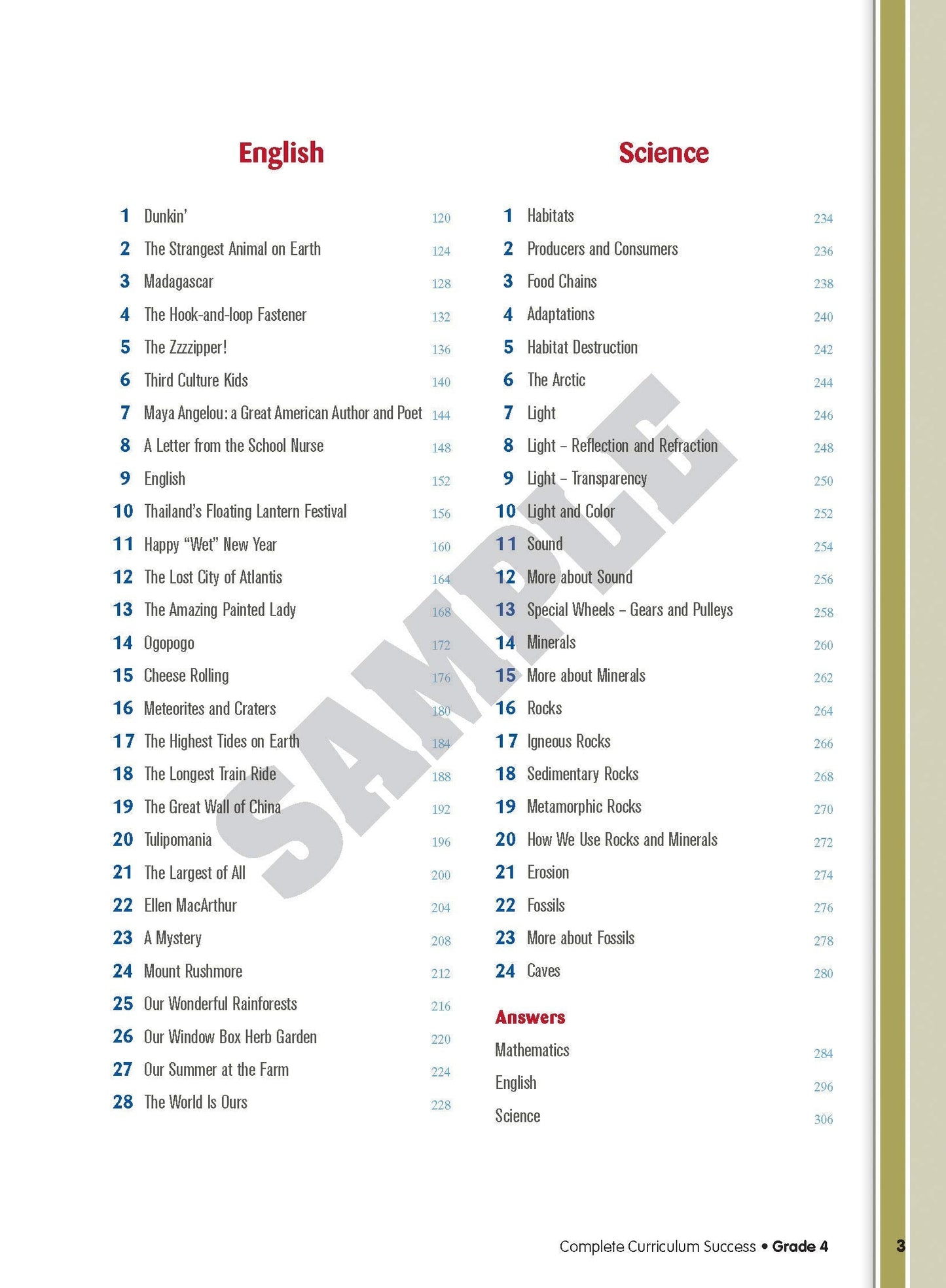 Complete Curriculum Success Grade 4