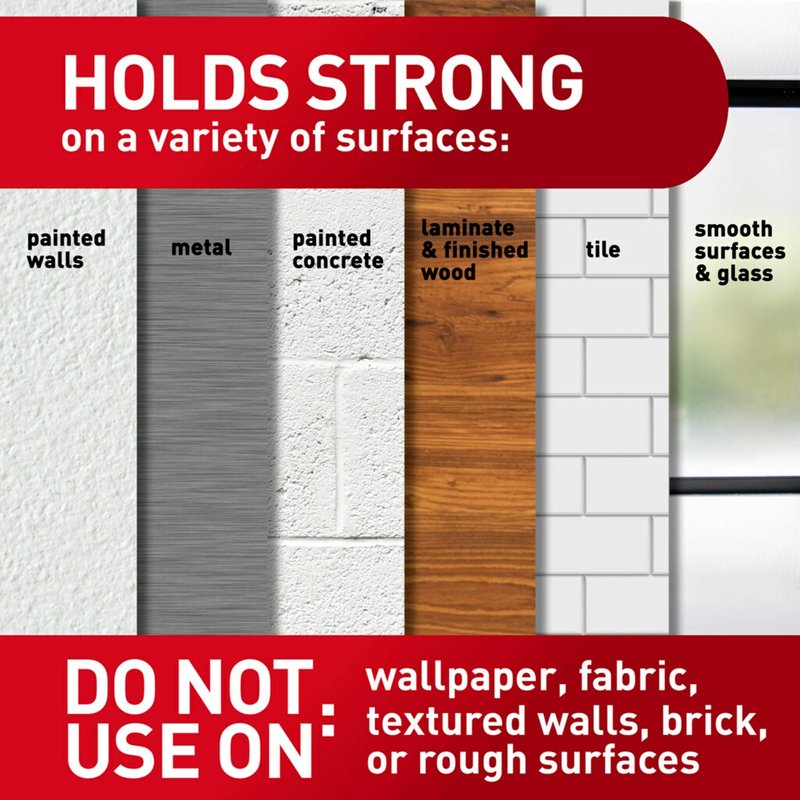 Command Indoor Large Replacement Strips, Holds up to 5 lb, 40 Adhesive Strips – Damage-Free Wall Hanging Refill, Re-Hang Large Hooks for Home Décor and Wall Décor