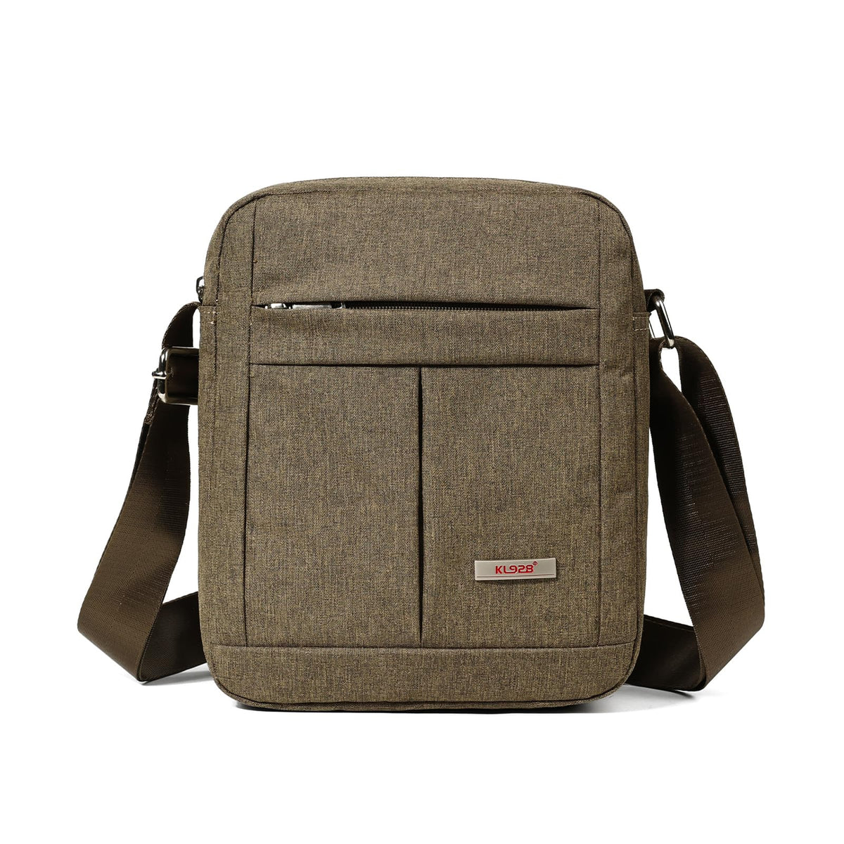 KL928 Men's Messenger Bag - Crossbody Shoulder Bags Travel Bag Man Purse Casual Sling Pack for Work Business (Brown)