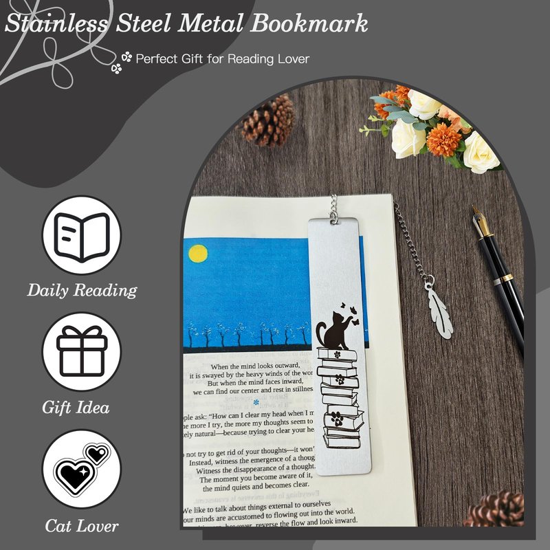 Dog Bookmark, Metal Bookmarks - Cute Book Marks Reading Gift for Women, Men, Book Lovers, Kids, Friends - Durable & Anti-Rust Book Accessories, Dog Lovers Gift (Christmas, Birthday, Graduation Gifts)