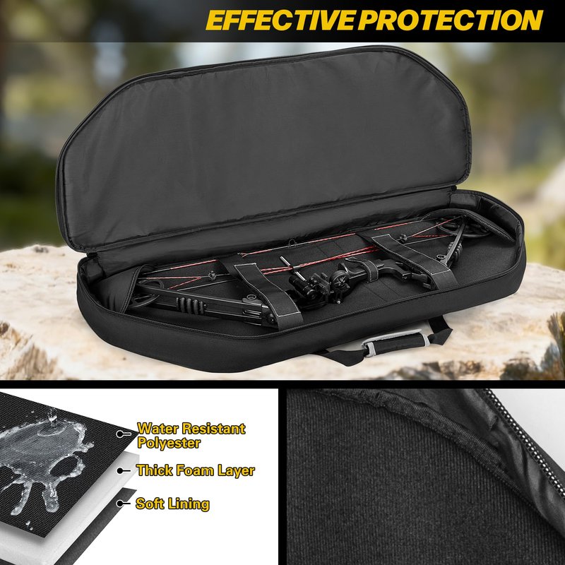 Smasrob Padded Soft Bow Case with Arrow Pocket, Compound Bow Bag with Backpack and Shoulder Strap for Range or Hunting Trip