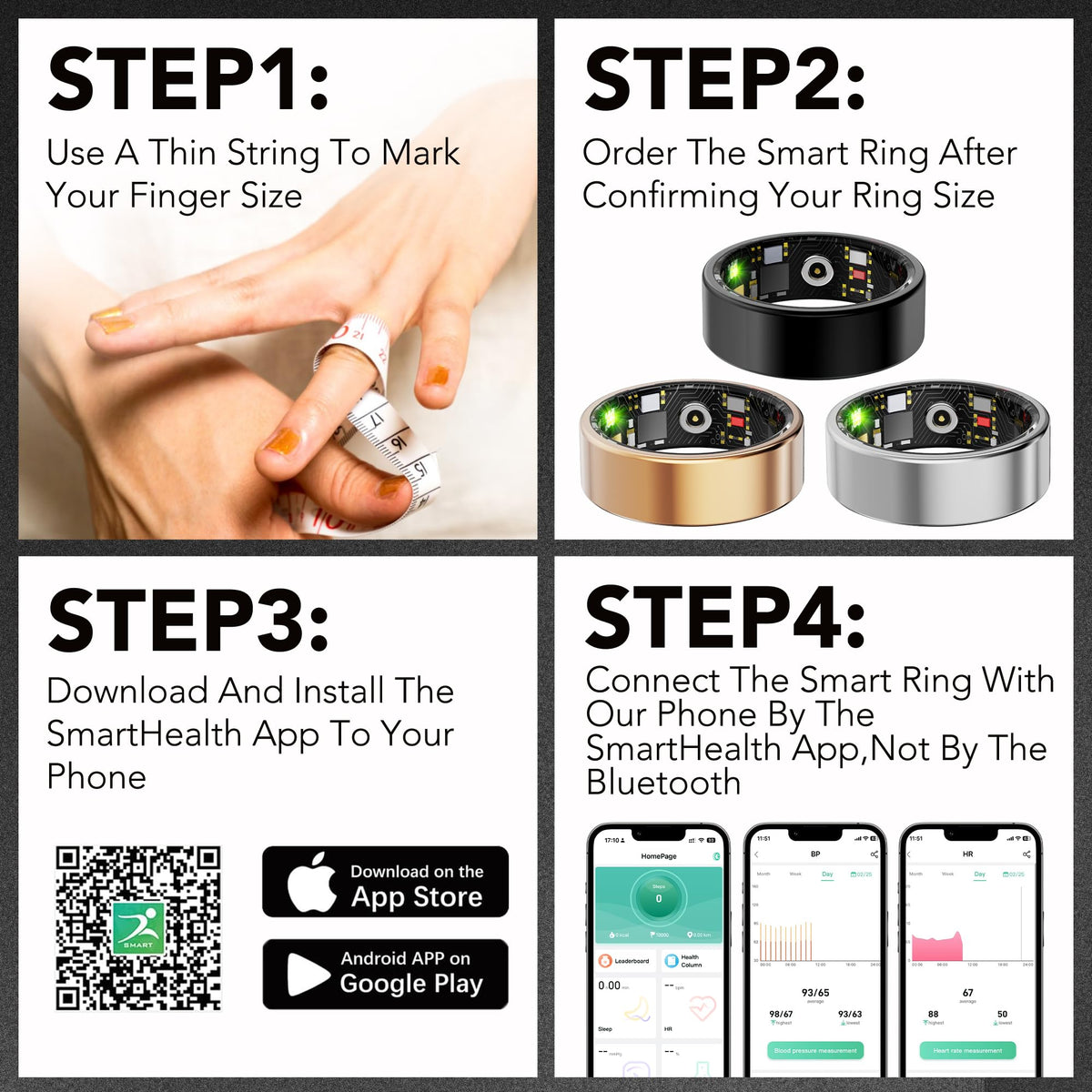 Milavan Smart Health Ring Fitness Tracker for Men Women, Sleep, Stress & Activity Monitoring, IP68 Waterproof, Long Lasting Battery, No Subscription Fees, Compatible with iOS & Android, Coral 6