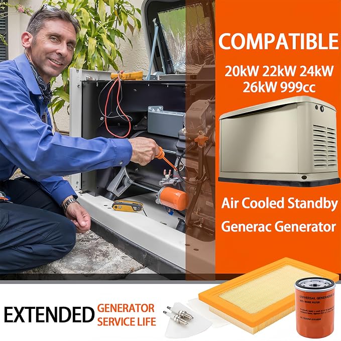 6485 Maintenance Kit 2-Pack for 16-26kW Air Cooled Standby Generators | Double