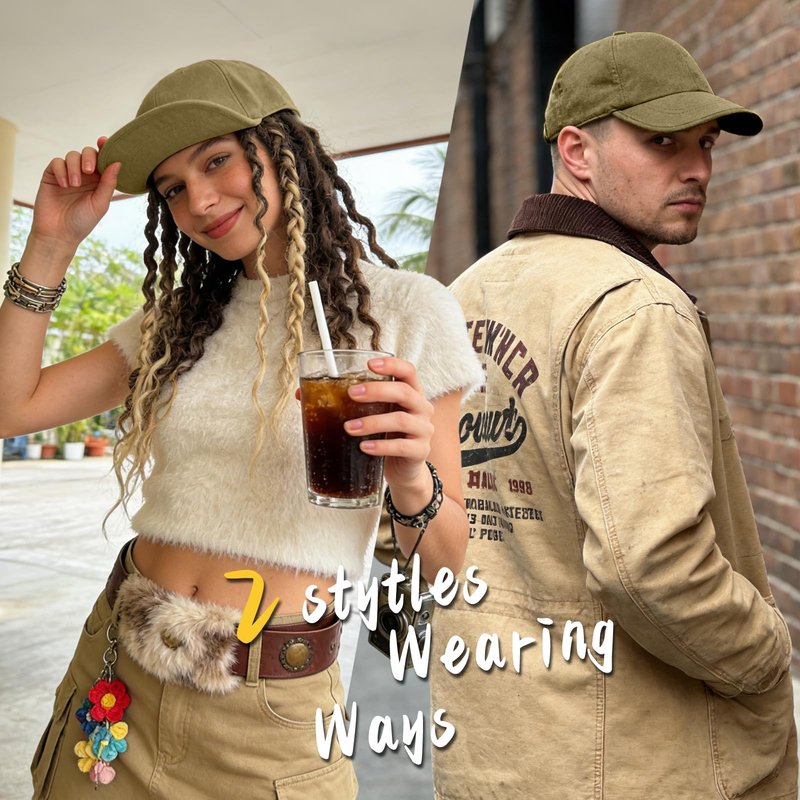 ZOORON Baseball Cap Golf Dad Hat Soft Brim Original Classic Low Profile Cotton Hat Plain Cap Men Women