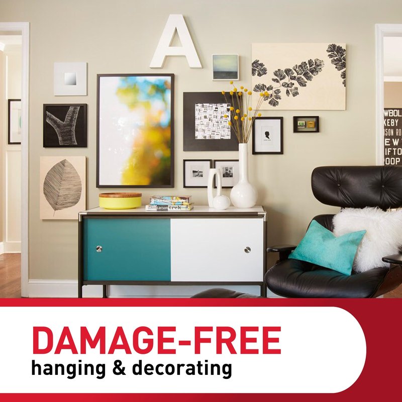 Command 20, 15, & 5 lb X-Large, Large, and Medium 16 Pairs Picture Hanging Strips (32 Strips), Damage-Free Hangers for Picture Frames, No Tools Required, Great for Home Room Wall Decor, White Adhesive