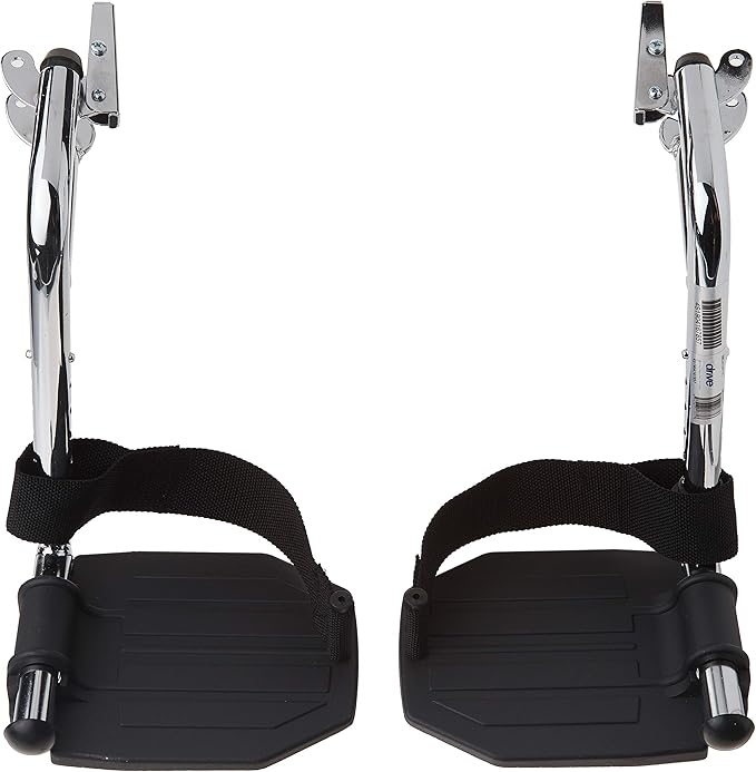 Drive Medical STDSF-TF Swing Away Footrests, Black