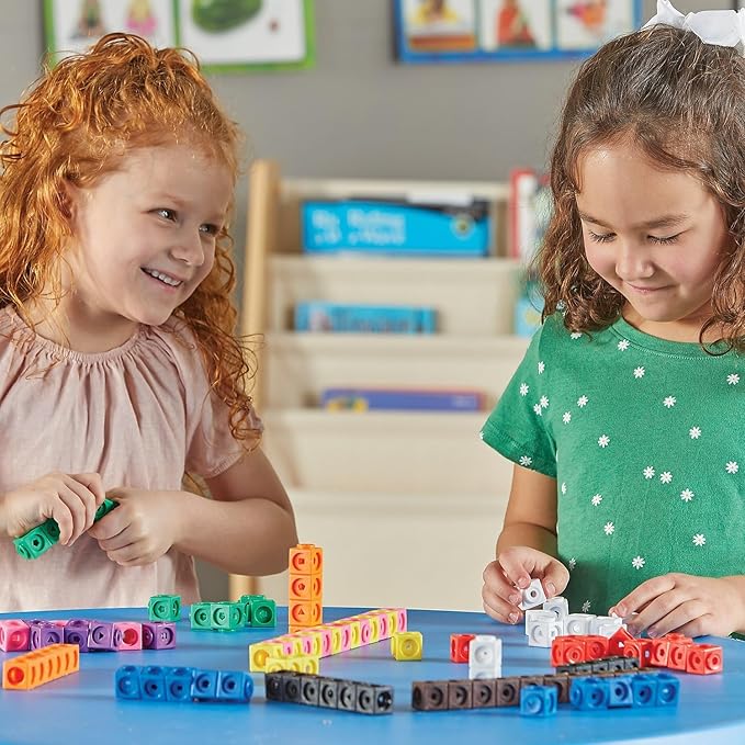 Learning Resources MathLink Cubes - Set of 100 Cubes, Ages 5+ Kindergarten, STEM Activities, Math Manipulatives, Homeschool Supplies, Teacher Supplies