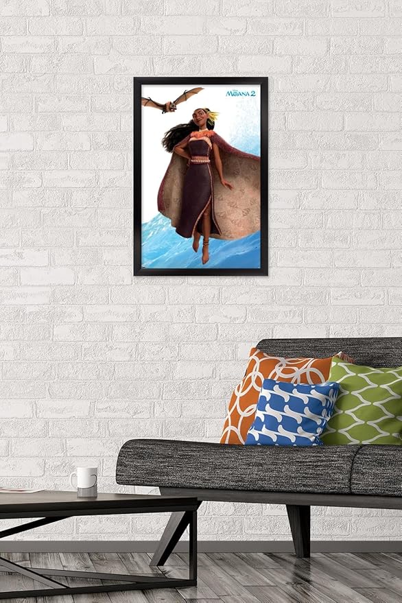 Trends International Disney Moana 2 - Matangi Wall Poster, 22.4L x 14.7W, Black Framed Version