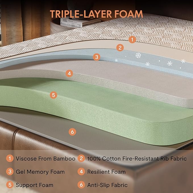 FLEXISPOT S2E Adjustable Bed Frame Base Queen with 12-Inch Cooling Gel Memory Foam Mattress, Whisper Quiet Durable Motor, Adjustable Legs, Easy Assembly – Bonus 4-Piece Queen Sheet Set Included