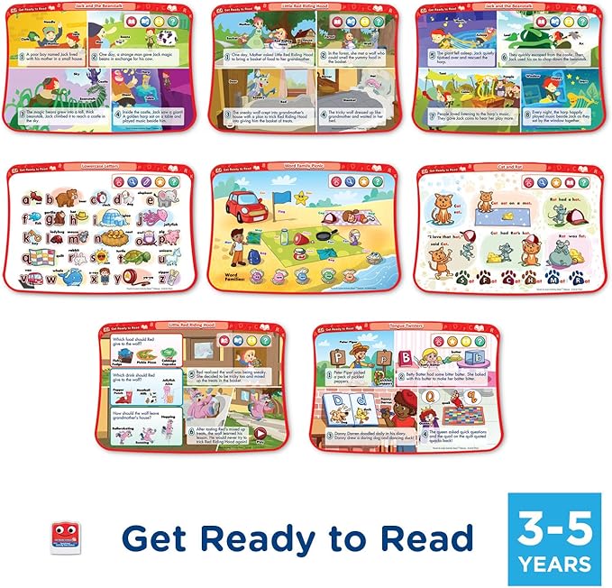 VTech Touch and Learn Activity Desk 4-in-1 Kindergarten Expansion Pack Bundle for Age 3-5