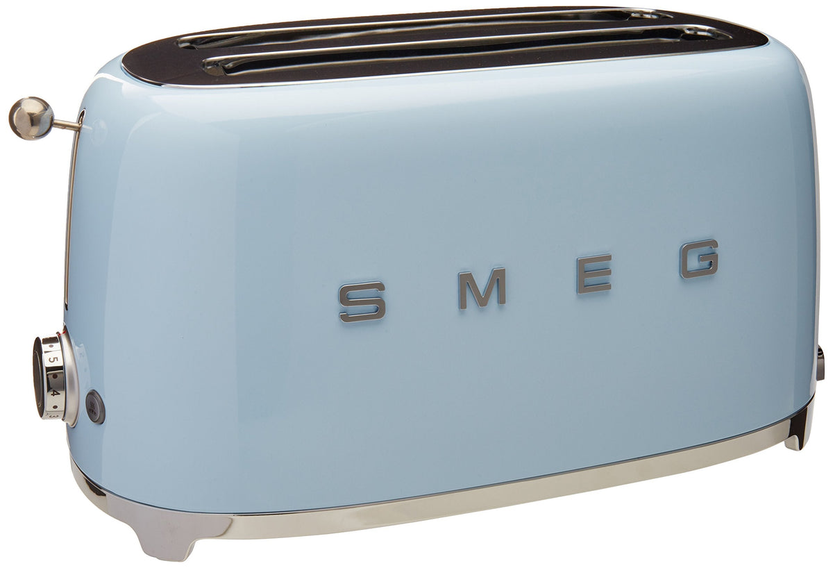 SMEG 2 Slice Toaster with 6 Presets and Defrost Function and Removable Crumb Tray TSF01RDUS, RED