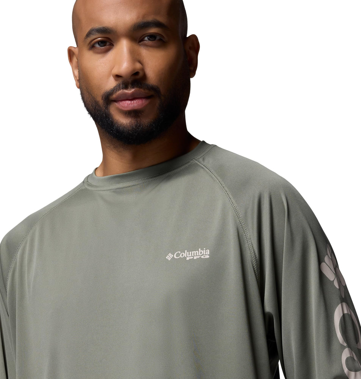 Columbia Men's PFG Terminal Tackle Long Sleeve Fishing Shirt, Cypress/Dark Stone Logo, Medium