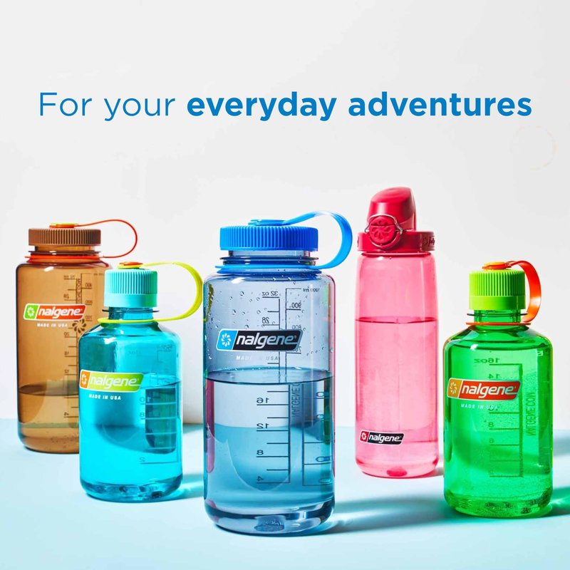 Nalgene Leak Proof Tritan BPA-Free Water Bottle - 32 oz Wide Mouth - Made in the USA for Outdoor Use & Daily Hydration (Pear) (Pack of 6)