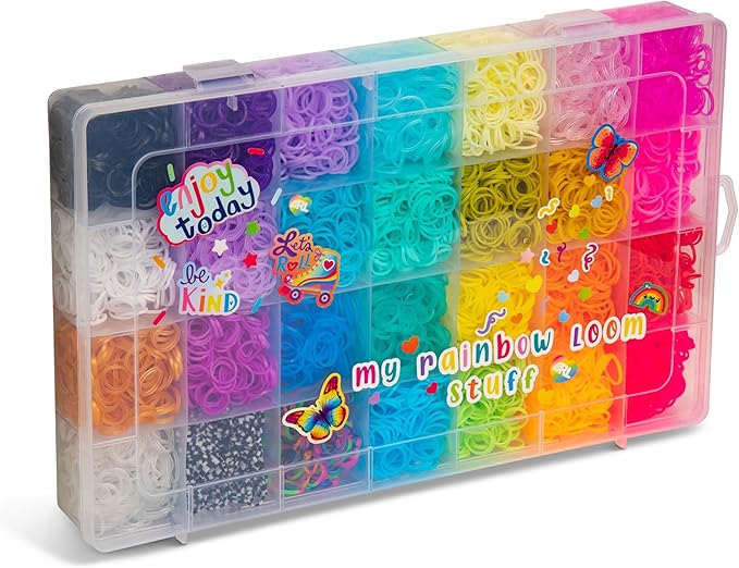 Rainbow Loom: Treasure Trove - DIY Rubber Band Bracelet Craft Kit with Case - 11,000 Loom Bands & Accessories, Design & Create, Ages 7+ Amazon Exclusive