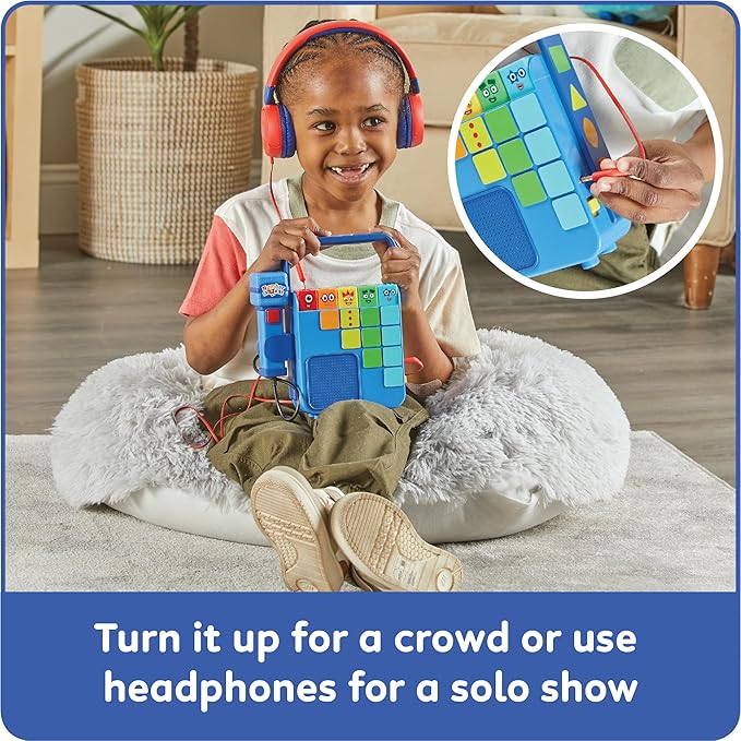 hand2mind Numberblocks Sing and Record Music Player, Kids Karaoke Microphone, Musical Toys, Toddler Boombox, Counting Toys, Preschool Math Learning Activities, Numbers for Toddlers, Birthday Gifts