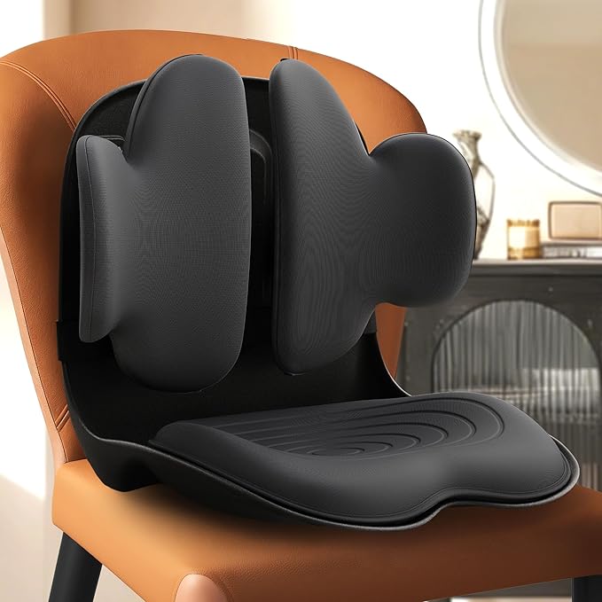 CabSupport M3 Ergonomic Seat Cushion Dynamic Lumbar Support Spineseat Patented Spine Alignment Ergonomic Posture Corrector, Ideal for Seniors & Teens, Breathable Design for Home, Office, Car& Gaming