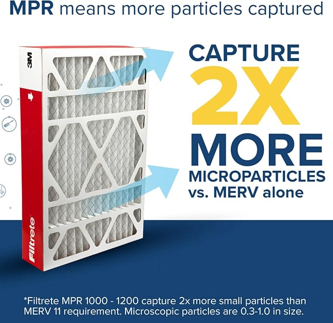 Filtrete 16x25x4 AC Furnace Air Filter, MPR 1000, MERV 11, Fits Lennox &