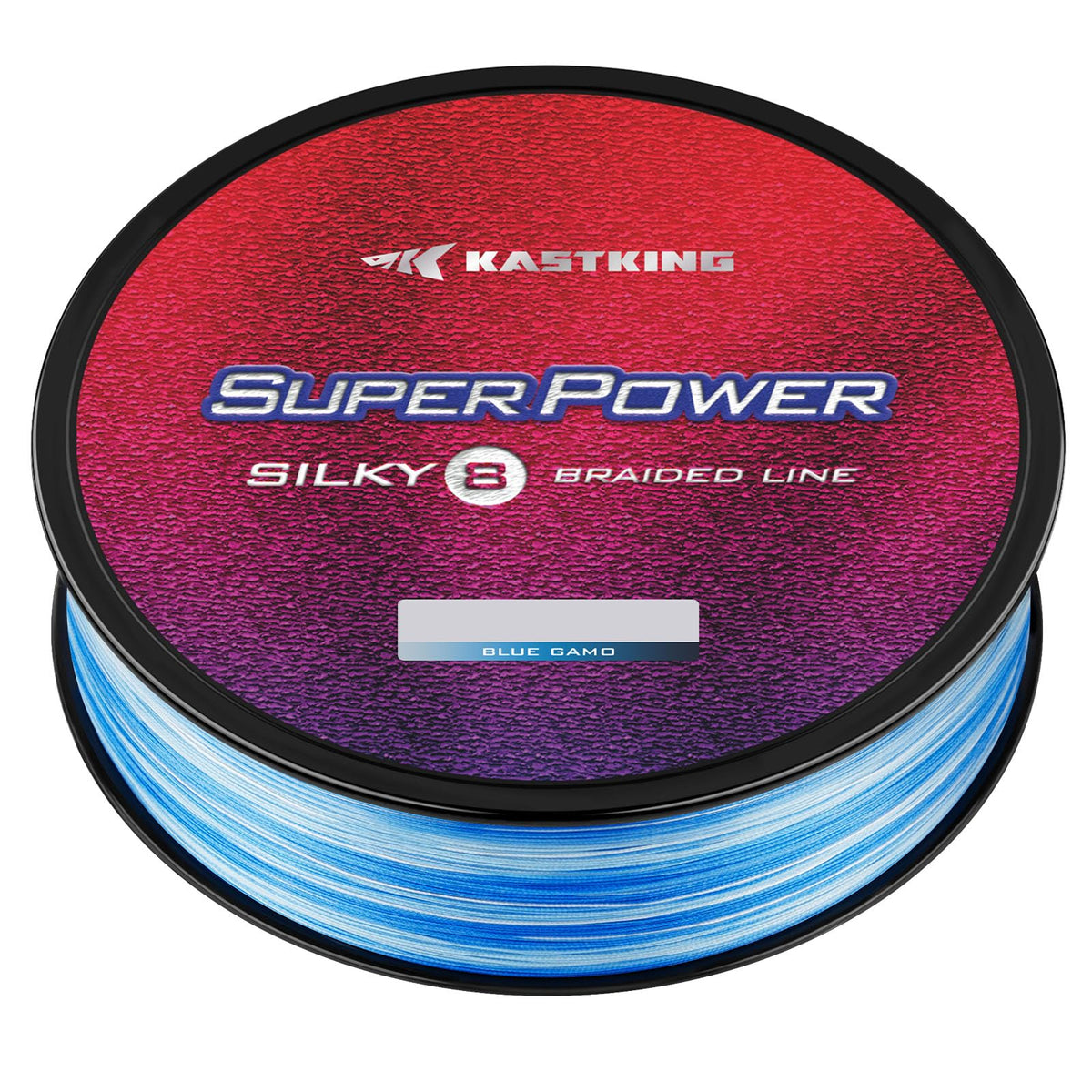 KastKing Superpower Silky8 Braided Fishing Line, Blue Camo, 8 Strands, 15 LB, 150 Yds