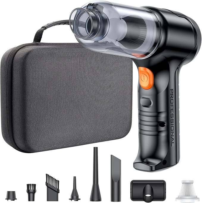 SEALIGHT Mini Car Vacuum, Car Vacuum Portable Cordless with 13000pa High Power Suction