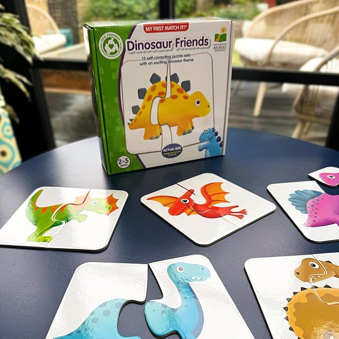 The Learning Journey: My First Match It - Dinosaurs - 2 Year Old Toys, Puzzles for Toddlers, Toddler Puzzle, Educational Toys for 2 Year Old - 15 Self-Correcting Matching Puzzles - Award Winning Toys