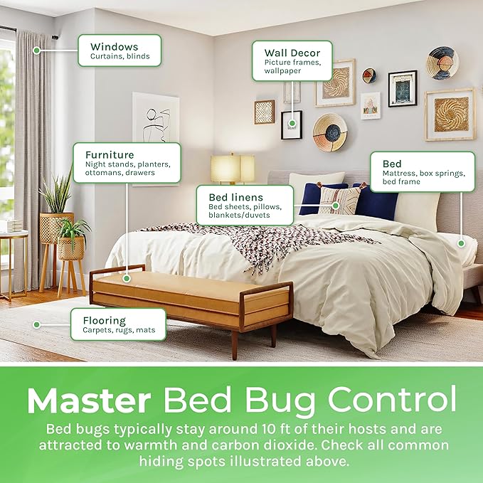 Hygea Natural Extra-Strength Bed Bug DIY Kit - unique, Odorless, Child & Pet Friendly - All water-friendly surfaces - 1 Bed Bug Spray (24 oz) & 1 Bed Bug Travel Spray in TSA Approved Size (3 oz)