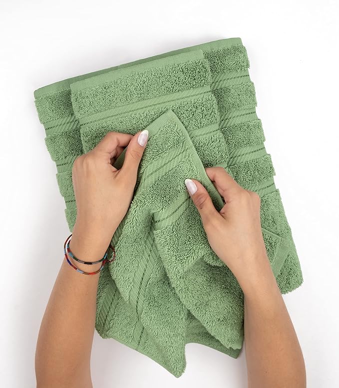 American Soft Linen 35x70 Jumbo Large Bath Towels, 600 GSM 100% Cotton Turkish Bath Sheet, Oversized Luxury Bath Towels for Bathroom Beach and Pool, Sage Green