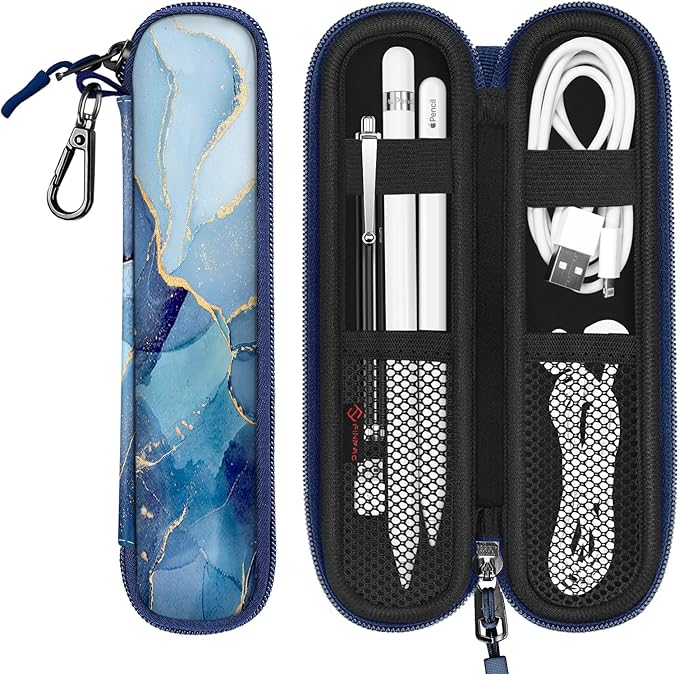 Fintie Pen Holder Case for Apple Pencil Pro, Apple Pencil (USB-C / 1st / 2nd Generation), Soft Neoprene Zipper Carrying Bag Sleeve Pouch for Samsung Stylus, Surface Pen