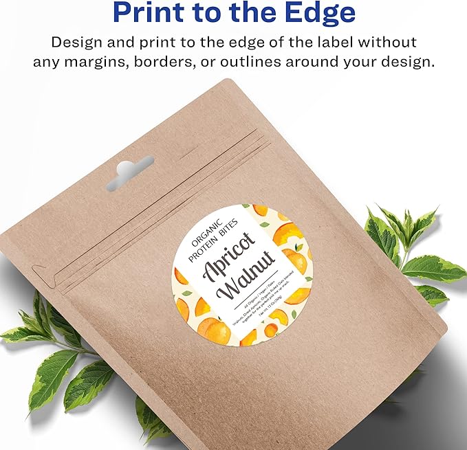 Avery Round Labels, 2" Diameter, Sure Feed Technology, Print-to-The-Edge, Easy Peel, Laser/Inkjet, Permanent, 120 Blank Circle Labels Total (22612) (Pack of 2)