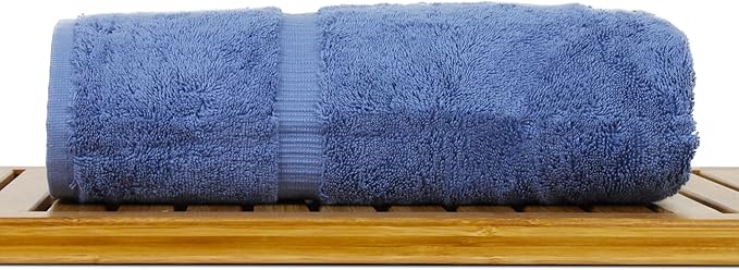 Luxury Hotel & Spa Quality, Quick Dry 100% Turkish Cotton 700 GSM, Eco Friendly Towel, for Bathroom, Gymand Kitchen Dobby Border Soft Hand Towel Set 16 X 30, Wedgewood, Hand Towels - Set of 6