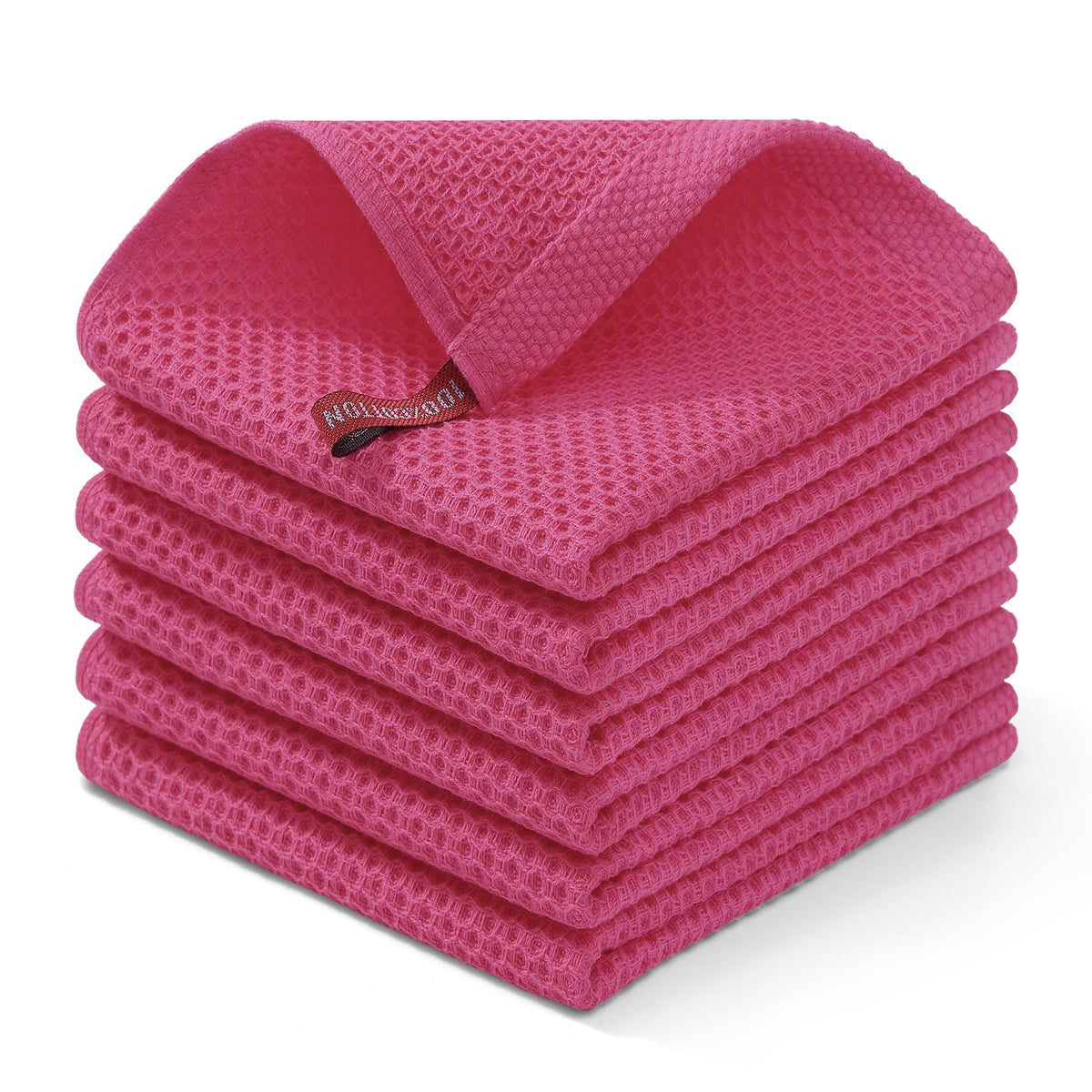Homaxy 100% Cotton Waffle Weave Kitchen Dish Cloths, Ultra Soft Absorbent Quick Drying Dish Towels, 12 x 12 Inches — 12 x 12 - 12 Pack — 12 X 12 - 6 Pack