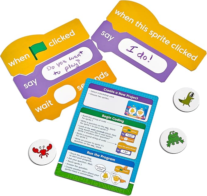 hand2mind Scratch Block-Based Coding Student Activity, Learn to Code, Computer Science and Programming for Kids, STEM Activities, STEM Classroom, Coding for Kids 8-12, Science Teacher Supplies
